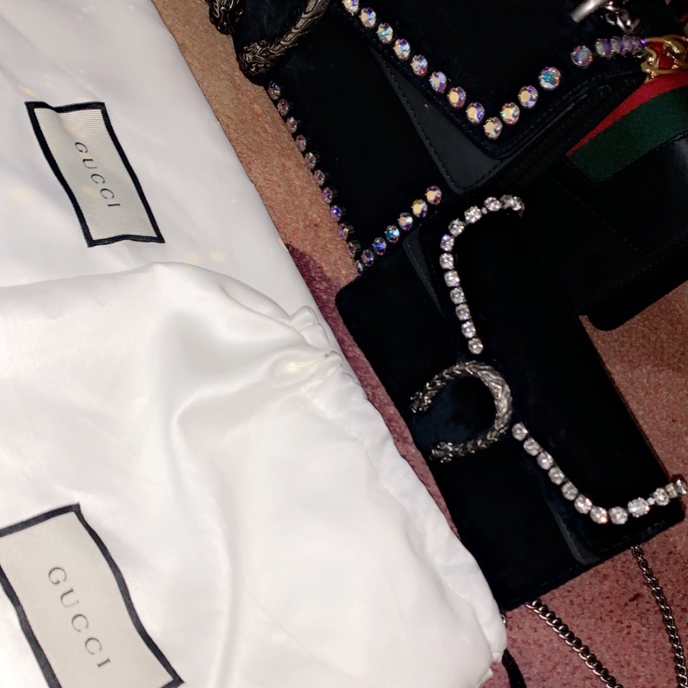 Gucci Dionysus With Crystals Outer Suede Lining In - Picture 5 of 6